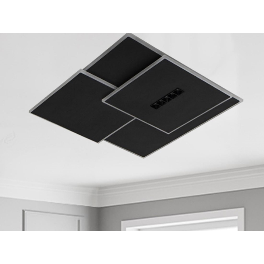 LED Zatemnitvena stropna svetilka LED/95W/230V 3000-6500K črna + Daljinski upravljalnik