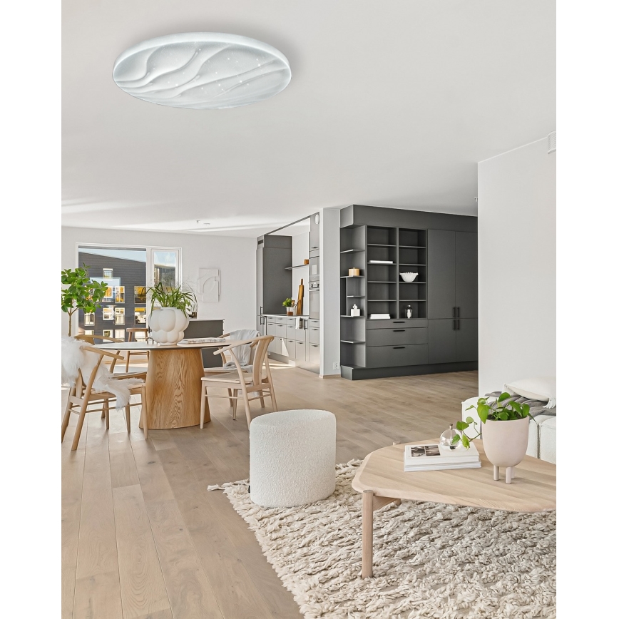LED Zatemnitvena stropna svetilka LIKA LED/60W/230V 2700-6500K pr. 58 cm + Daljinski upravljalnik
