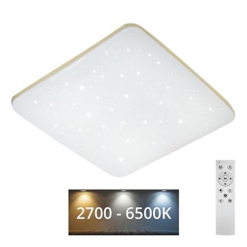 LED Zatemnitvena stropna svetilka MANA LED/60W/230V 2700-6500K 53x53 cm + Daljinski upravljalnik