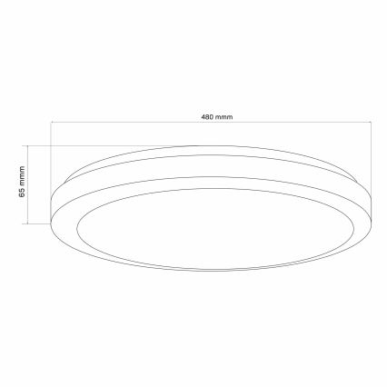 LED Kopalniška zatemnitvena stropna svetilka MARIAN LED/72W/230V pr. 48 cm 3000-6000K IP44 + Daljinski upravljalnik