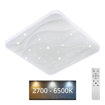 LED Zatemnitvena stropna svetilka NERIS LED/36W/230V 2700-6500K 43x43 cm + Daljinski upravljalnik