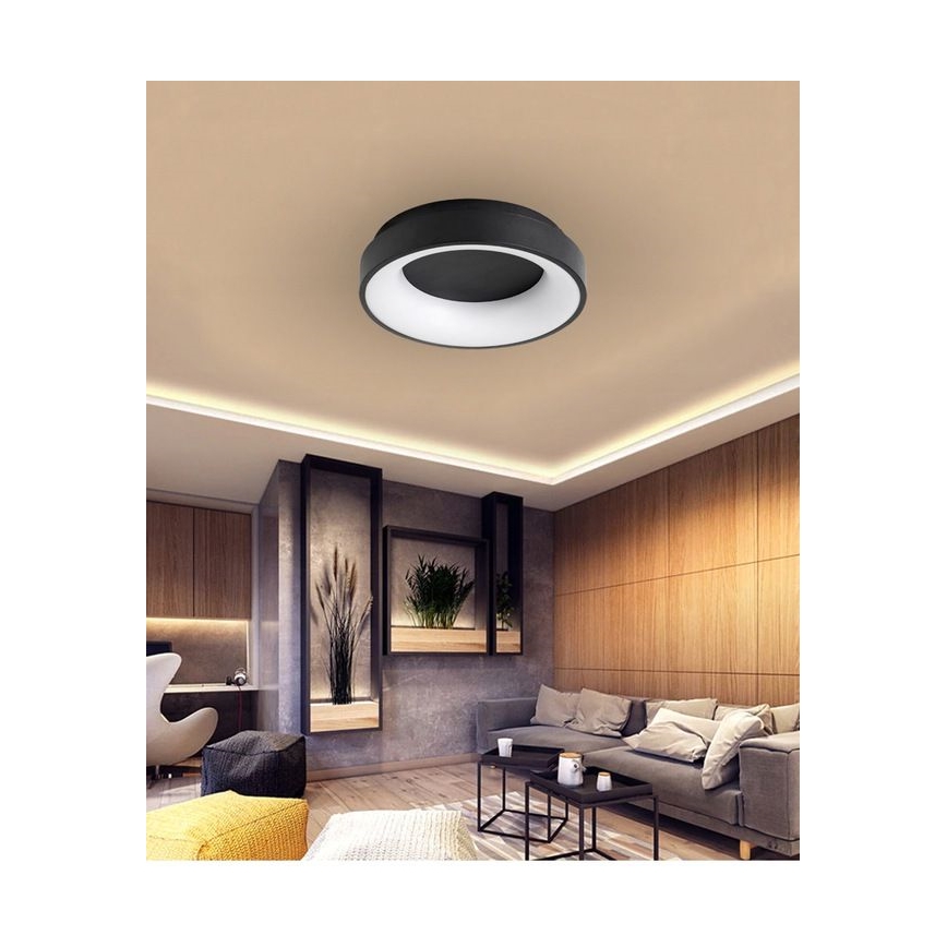 LED Zatemnitvena stropna svetilka NOVA LED/54W/230V 3000-6500K črna + Daljinski upravljalnik