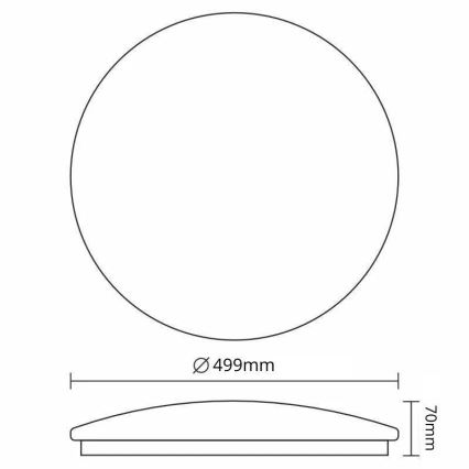 LED Zatemnitvena stropna svetilka OPAL LED/48W/230V 3000-6500K pr. 49,9 cm + Daljinski upravljalnik