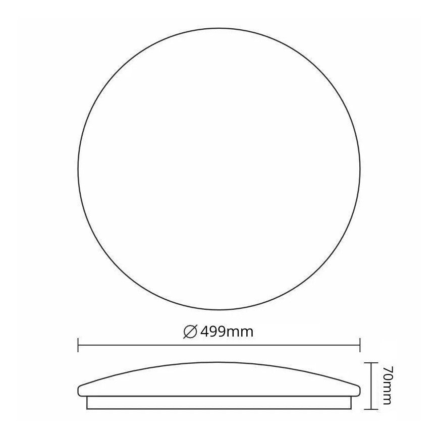 LED Zatemnitvena stropna svetilka OPAL LED/48W/230V 3000-6500K pr. 49,9 cm + Daljinski upravljalnik