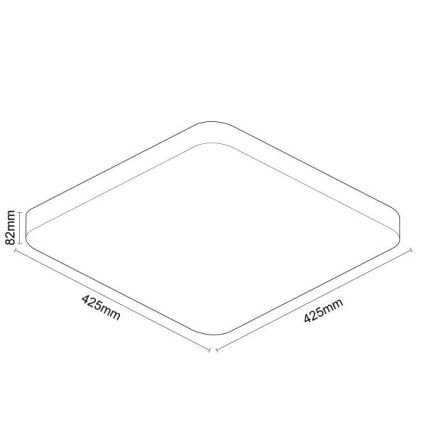 LED Zatemnitvena stropna svetilka OPAL LED/48W/230V 2700-6500K Wi-Fi Tuya bela + Daljinski upravljalnik