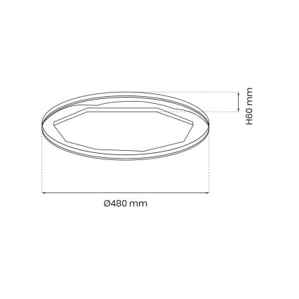 LED Zatemnitvena stropna svetilka OPTIMA LED/52W/230V 3000-6000K + Daljinski upravljalnik