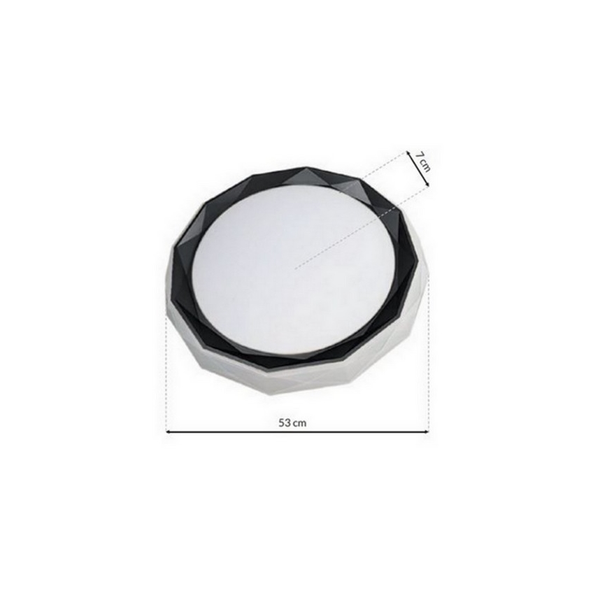 LED Zatemnitvena stropna svetilka OSCAR LED/45W/230V 3000-6000K črna + Daljinski upravljalnik