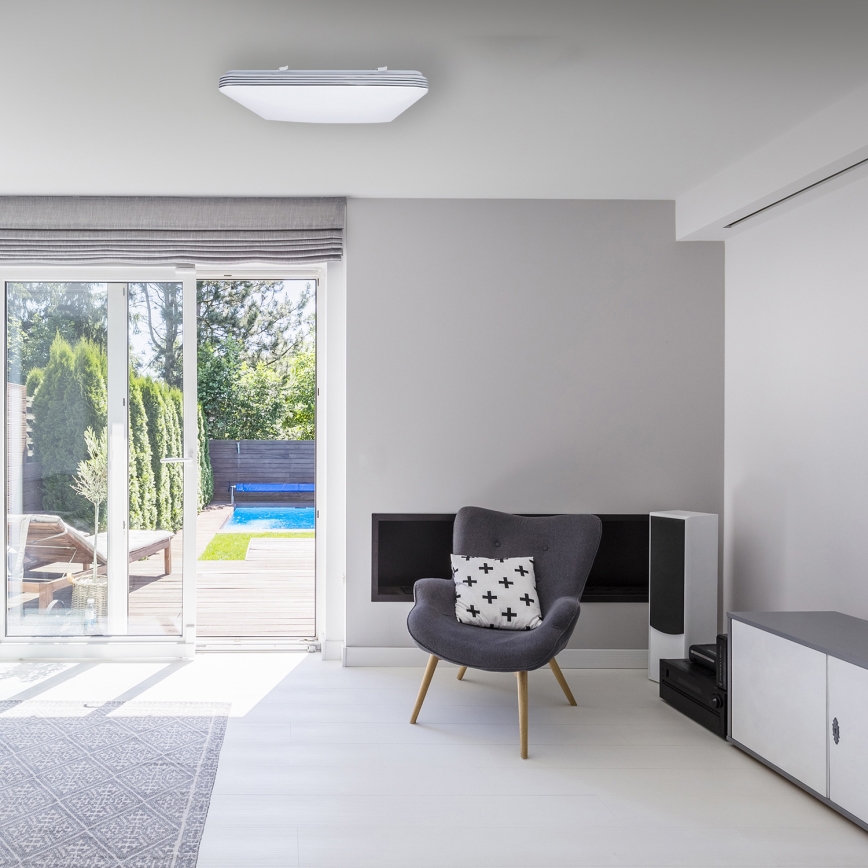 LED Zatemnitvena stropna svetilka PALERMO LED/72W/230V + Daljinski upravljalnik
