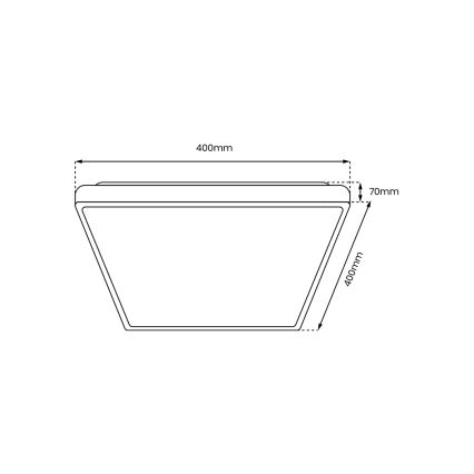 LED Zatemnitvena stropna svetilka QUADRO LED/38W/230V 3000-6000K bela/črna + Daljinski upravljalnik