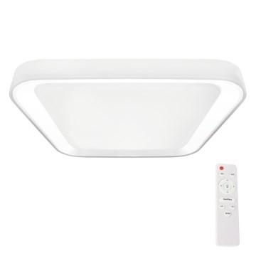 LED Zatemnitvena stropna svetilka QUADRO LED/38W/230V 3000-6000K bela + Daljinski upravljalnik