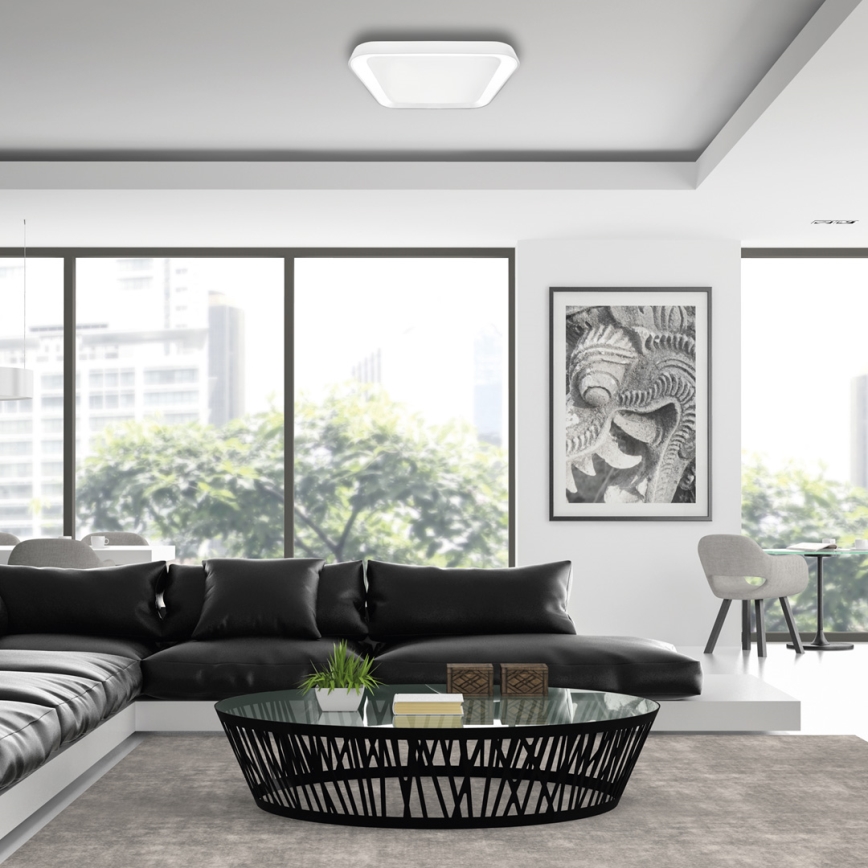 LED Zatemnitvena stropna svetilka QUADRO LED/38W/230V 3000-6000K bela + Daljinski upravljalnik