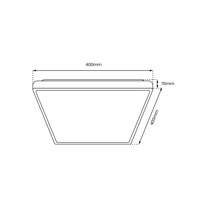 LED Zatemnitvena stropna svetilka QUADRO LED/38W/230V 3000-6000K bela + Daljinski upravljalnik