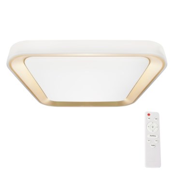 LED Zatemnitvena stropna svetilka QUADRO LED/38W/230V 3000-6000K bela/zlata + Daljinski upravljalnik