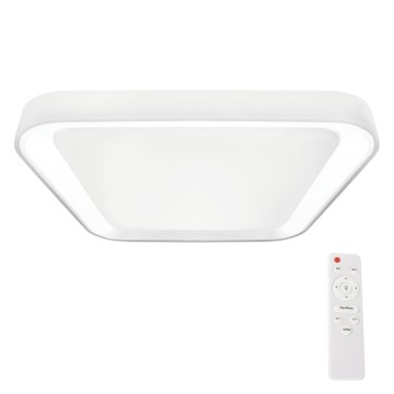 LED Zatemnitvena stropna svetilka QUADRO LED/66W/230V 3000-6000K bela + Daljinski upravljalnik