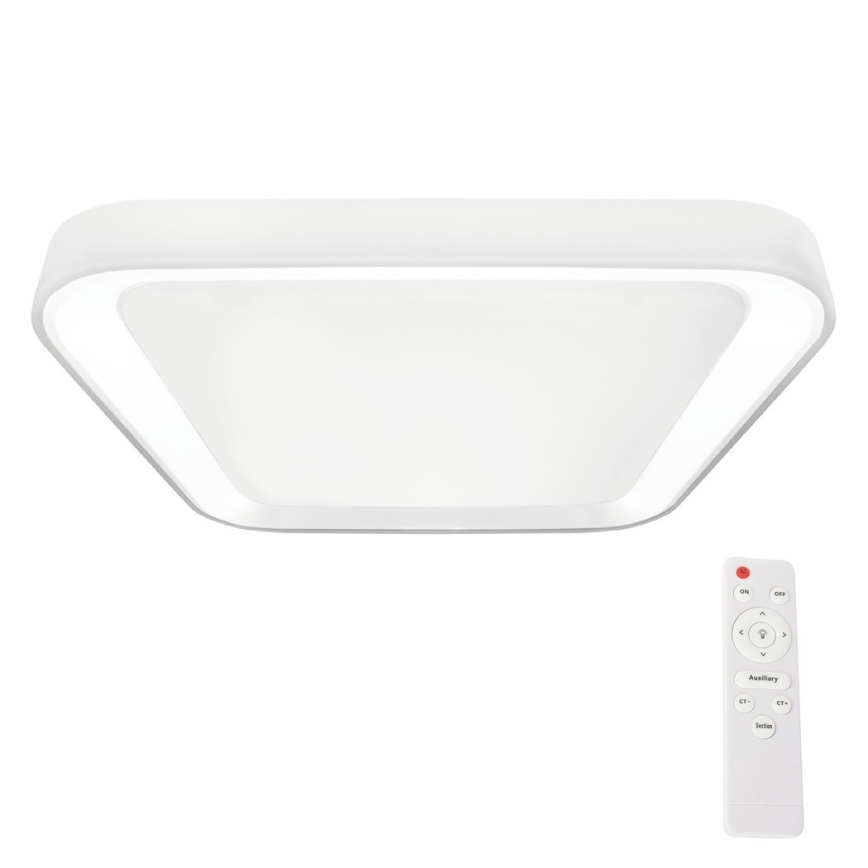 LED Zatemnitvena stropna svetilka QUADRO LED/66W/230V 3000-6000K bela + Daljinski upravljalnik