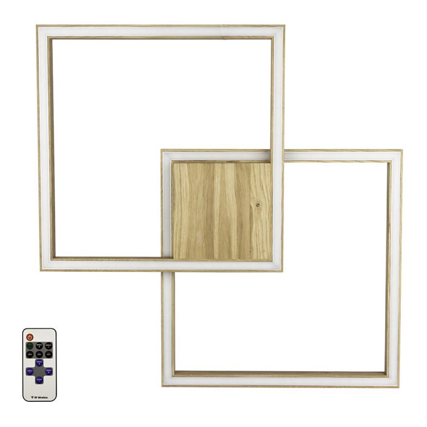 LED Zatemnitvena stropna svetilka RAMME LED/48W/230V mat hrast + Daljinski upravljalnik