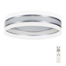 LED Zatemnitvena stropna svetilka SMART CORAL LED/24W/230V bela/srebrna + Daljinski upravljalnik