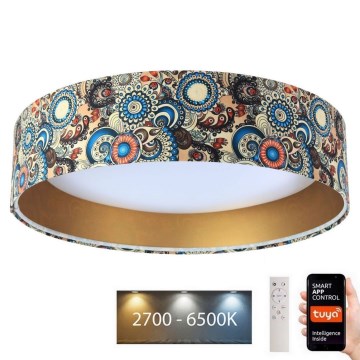 LED Zatemnitvena stropna svetilka SMART GALAXY LED/36W/230V pr. 55 cm 2700-6500K Wi-Fi Tuya + Daljinski upravljalnik