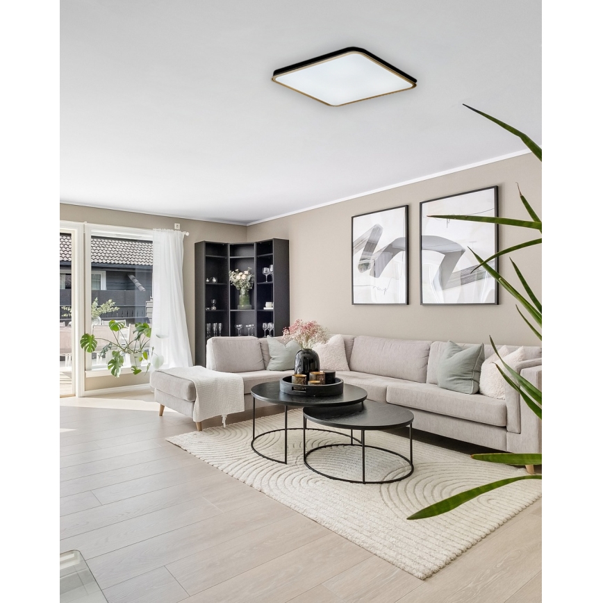 LED Zatemnitvena stropna svetilka UNA LED/60W/230V 2700-6500K 50x50 cm + Daljinski upravljalnik
