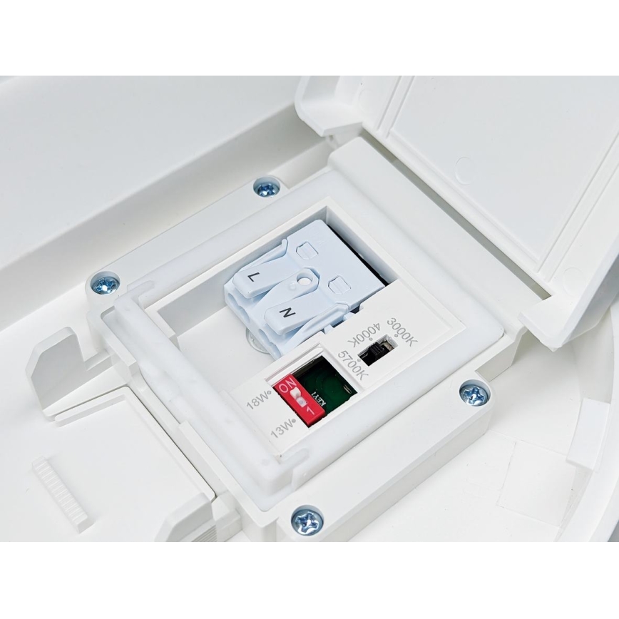LED Kopalniška zatemnitvena stropna svetilka VARIO LUMO LED/13/18W/230V 3000/4000/5700K pr. 36 cm IP44 bela