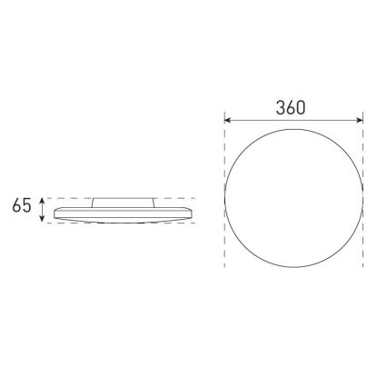 LED Kopalniška zatemnitvena stropna svetilka VARIO NOVA LED/13/18W/230V 3000/4000/5700K pr. 36 cm IP44 črna