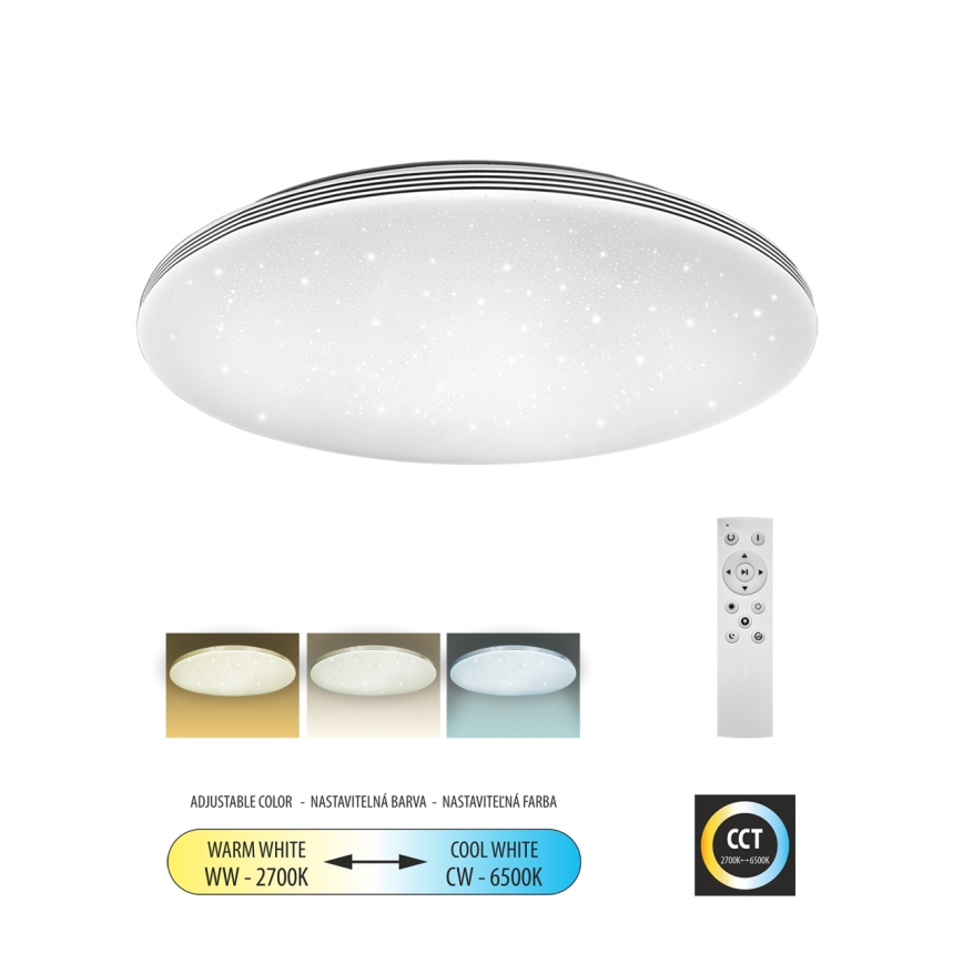 LED Zatemnitvena stropna svetilka VENTA LED/36W/230V 2700-6500K pr. 48 cm + Daljinski upravljalnik