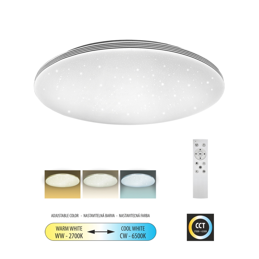 LED Zatemnitvena stropna svetilka VENTA LED/60W/230V 2700-6500K pr. 58 cm + Daljinski upravljalnik
