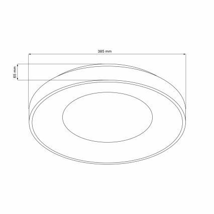 LED Kopalniška zatemnitvena stropna svetilka WITOLD LED/48W/230V pr. 38,5 cm 3000-6000K IP44 +Dálkové upravljalnik