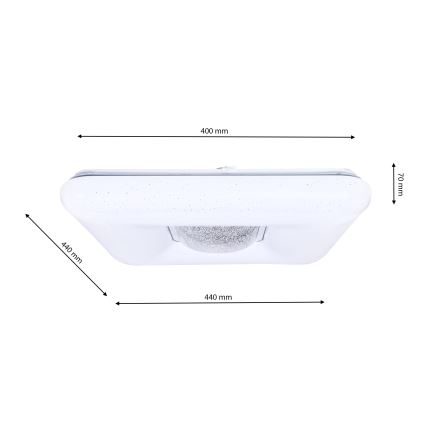 LED Zatemnitvena stropna svetilka YAX LED/24W/230V + Daljinski upravljalnik