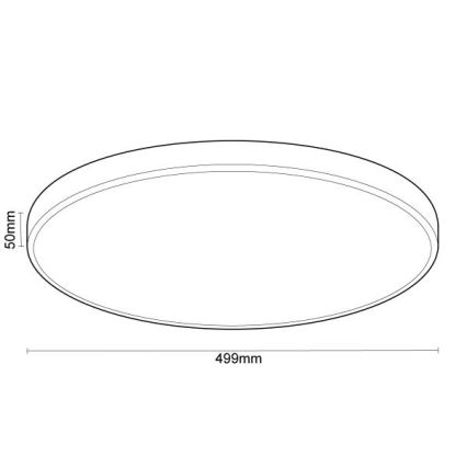 LED Zatemnitvena stropna svetilka z glasovnim nadzorom OPAL LED/48W/230V 2700-6500K črna + Daljinski upravljalnik