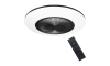 LED Zatemnitvena stropna svetilka z ventilatorjem ARIA LED/38W/230V 3000-6000K črna/bela + Daljinski upravljalnik