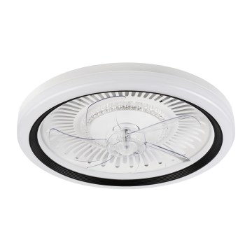 LED Zatemnitvena stropna svetilka z ventilatorjem GEMMA LED/37W/230V bela + Daljinski upravljalnik