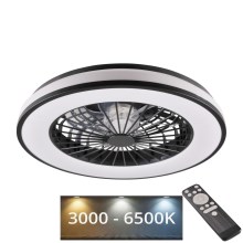 LED Zatemnitvena stropna svetilka z ventilatorjem LED/48W/230V 3000-6500K + Daljinski upravljalnik