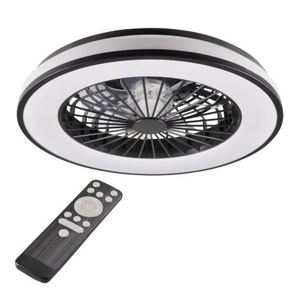 LED Zatemnitvena stropna svetilka z ventilatorjem LED/48W/230V 3000-6500K + Daljinski upravljalnik