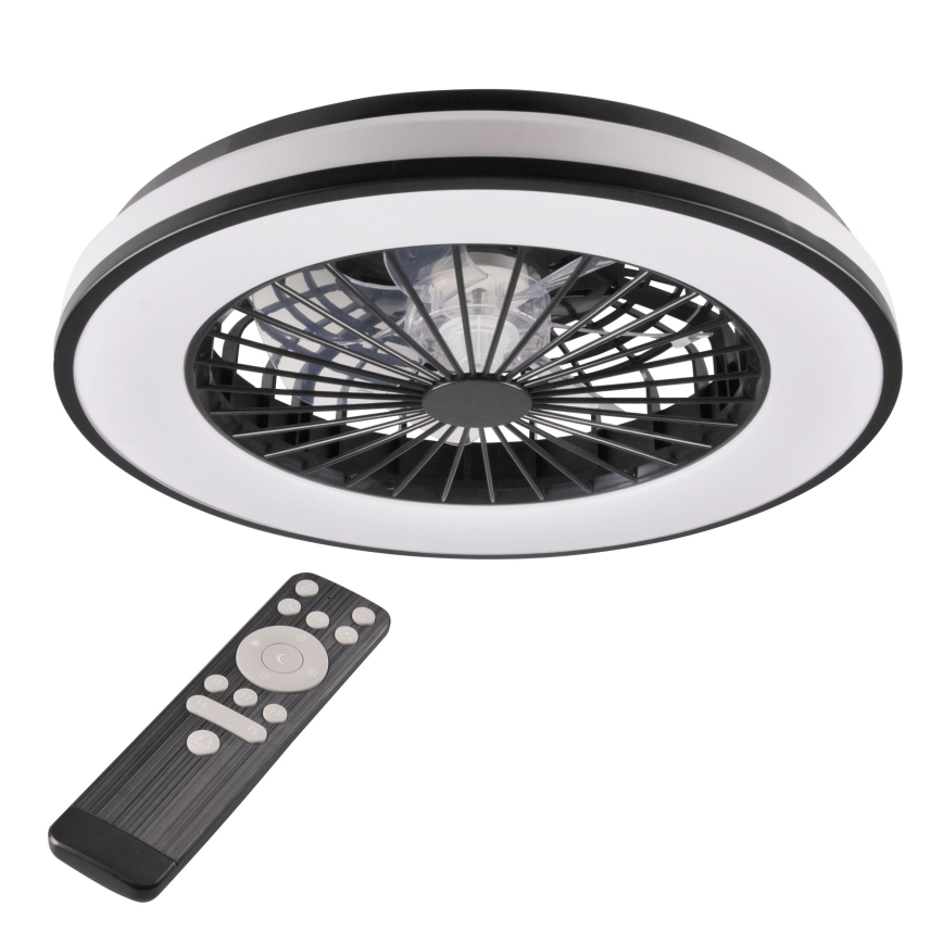 LED Zatemnitvena stropna svetilka z ventilatorjem LED/48W/230V 3000-6500K + Daljinski upravljalnik