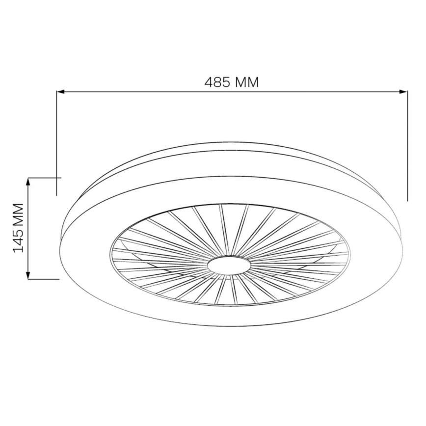 LED Zatemnitvena stropna svetilka z ventilatorjem LED/48W/230V 3000-6500K + Daljinski upravljalnik