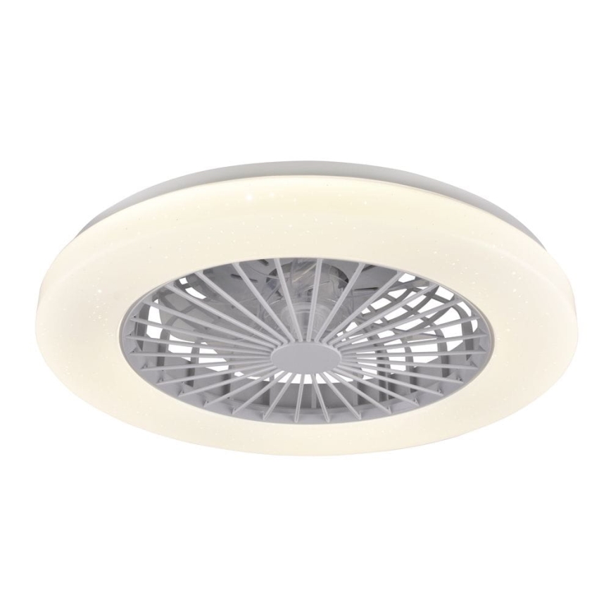 LED Zatemnitvena stropna svetilka z ventilatorjem LIBYA LED/48W/230V 3000-6500K bela + Daljinski upravljalnik