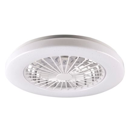 LED Zatemnitvena stropna svetilka z ventilatorjem LIBYA LED/48W/230V 3000-6500K bela + Daljinski upravljalnik