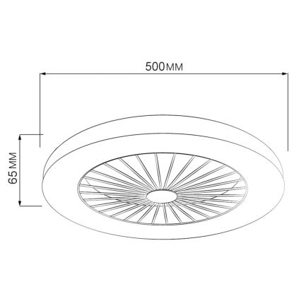 LED Zatemnitvena stropna svetilka z ventilatorjem LIBYA LED/48W/230V 3000-6500K bela + Daljinski upravljalnik
