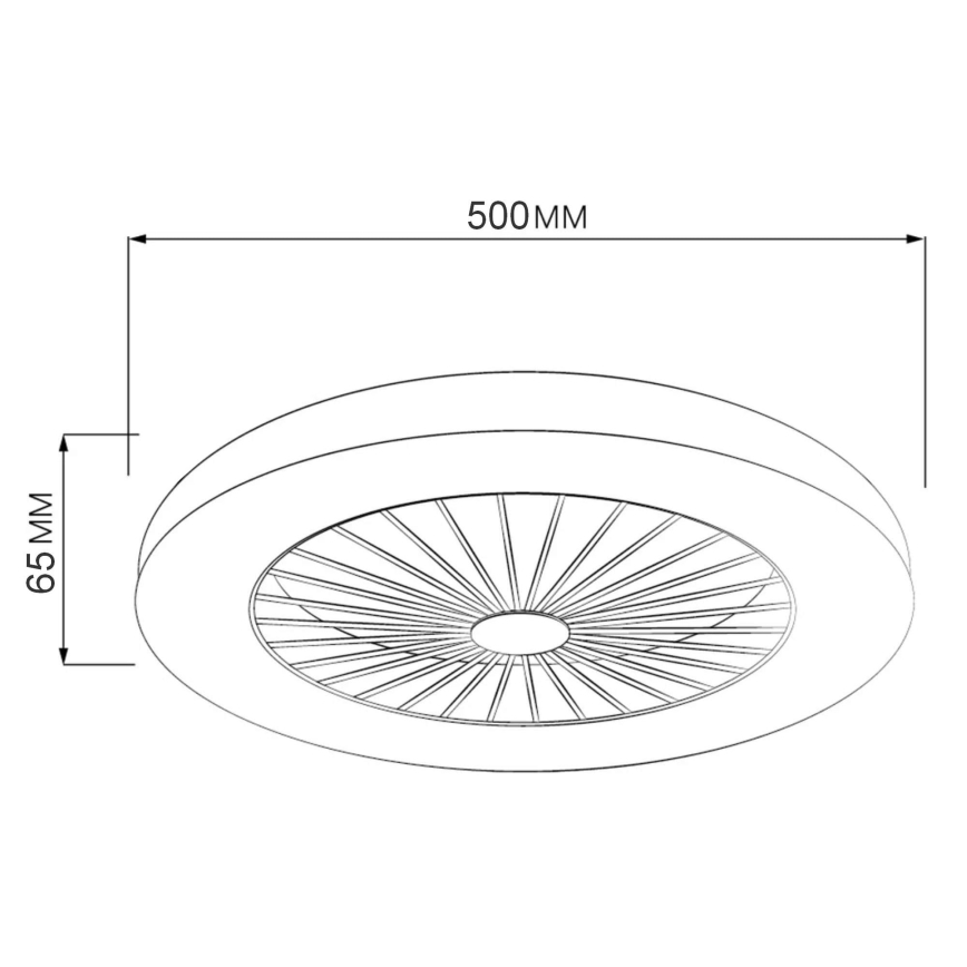 LED Zatemnitvena stropna svetilka z ventilatorjem LIBYA LED/48W/230V 3000-6500K bela + Daljinski upravljalnik