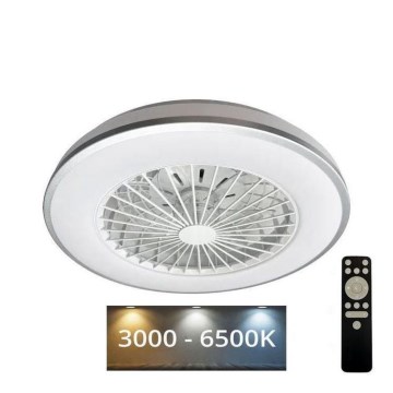 LED Zatemnitvena stropna svetilka z ventilatorjem OPAL LED/48W/230V 3000-6500K + Daljinski upravljalnik