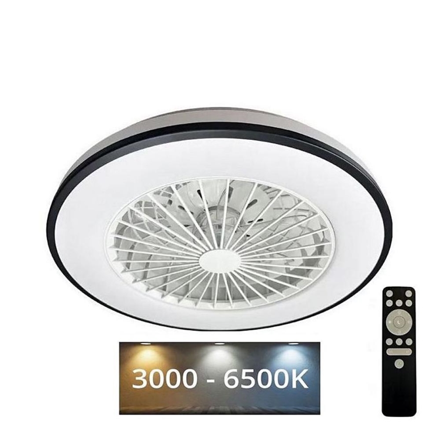 LED Zatemnitvena stropna svetilka z ventilatorjem OPAL LED/48W/230V 3000-6500K + Daljinski upravljalnik