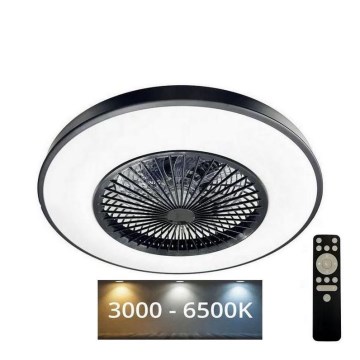 LED Zatemnitvena stropna svetilka z ventilatorjem OPAL LED/72W/230V 3000-6500 + Daljinski upravljalnik