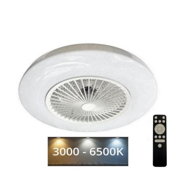 LED Zatemnitvena stropna svetilka z ventilatorjem OPAL LED/72W/230V 3000-6500K + Daljinski upravljalnik