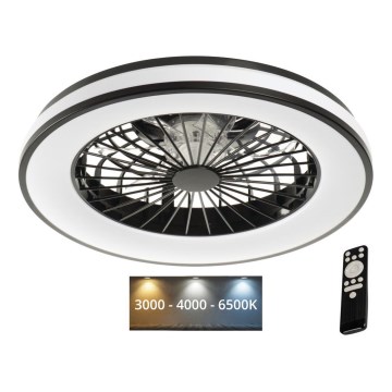 LED Zatemnitvena stropna svetilka z ventilatorjem PLAVE LED/48W/230V 3000/4000/6500K + Daljinski upravljalnik