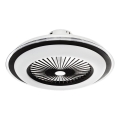 LED Zatemnitvena stropna svetilka z ventilatorjem ZEPHYR LED/48W/230V 3000-6000K črna + Daljinski upravljalnik