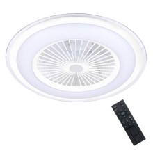 LED Zatemnitvena stropna svetilka z ventilatorjem ZONDA LED/48W/230V 3000-6000K bela + Daljinski upravljalnik