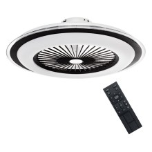 LED Zatemnitvena stropna svetilka z ventilatorjem ZONDA LED/48W/230V 3000-6000K črna + Daljinski upravljalnik