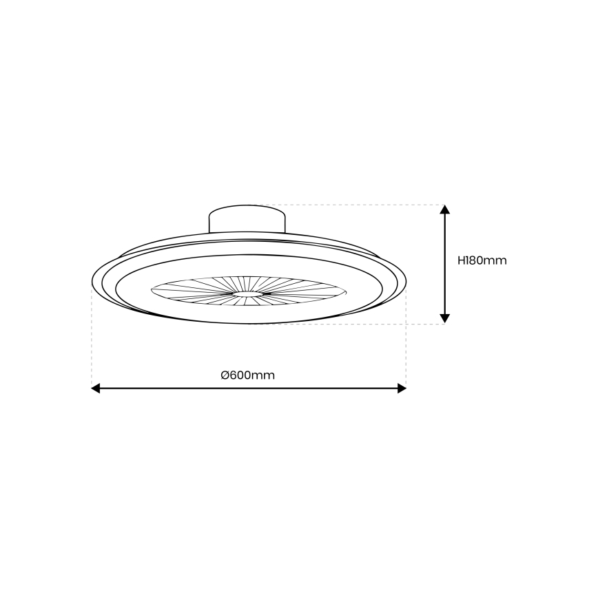 LED Zatemnitvena stropna svetilka z ventilatorjem ZONDA LED/48W/230V 3000-6000K bela + Daljinski upravljalnik