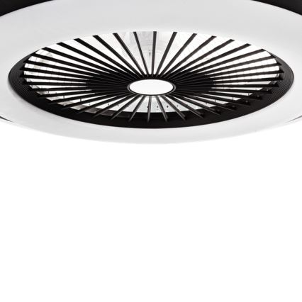 LED Zatemnitvena stropna svetilka z ventilatorjem ZONDA LED/48W/230V 3000-6000K črna + Daljinski upravljalnik